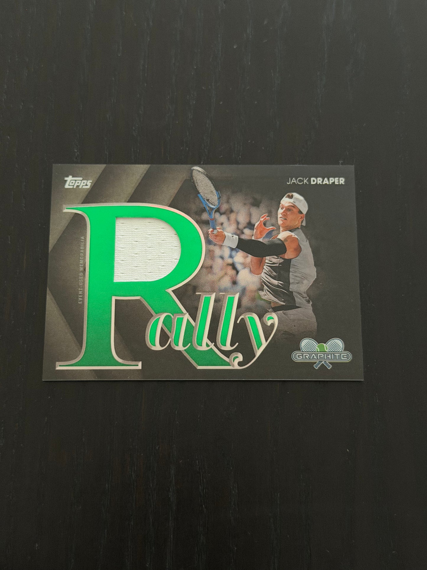 2026 Topps Graphite Rally Green Relic 68/75 Jack Draper