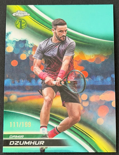 2025 Topps Chrome Tennis Aqua Refractor 111/199 Damir Dzumhur