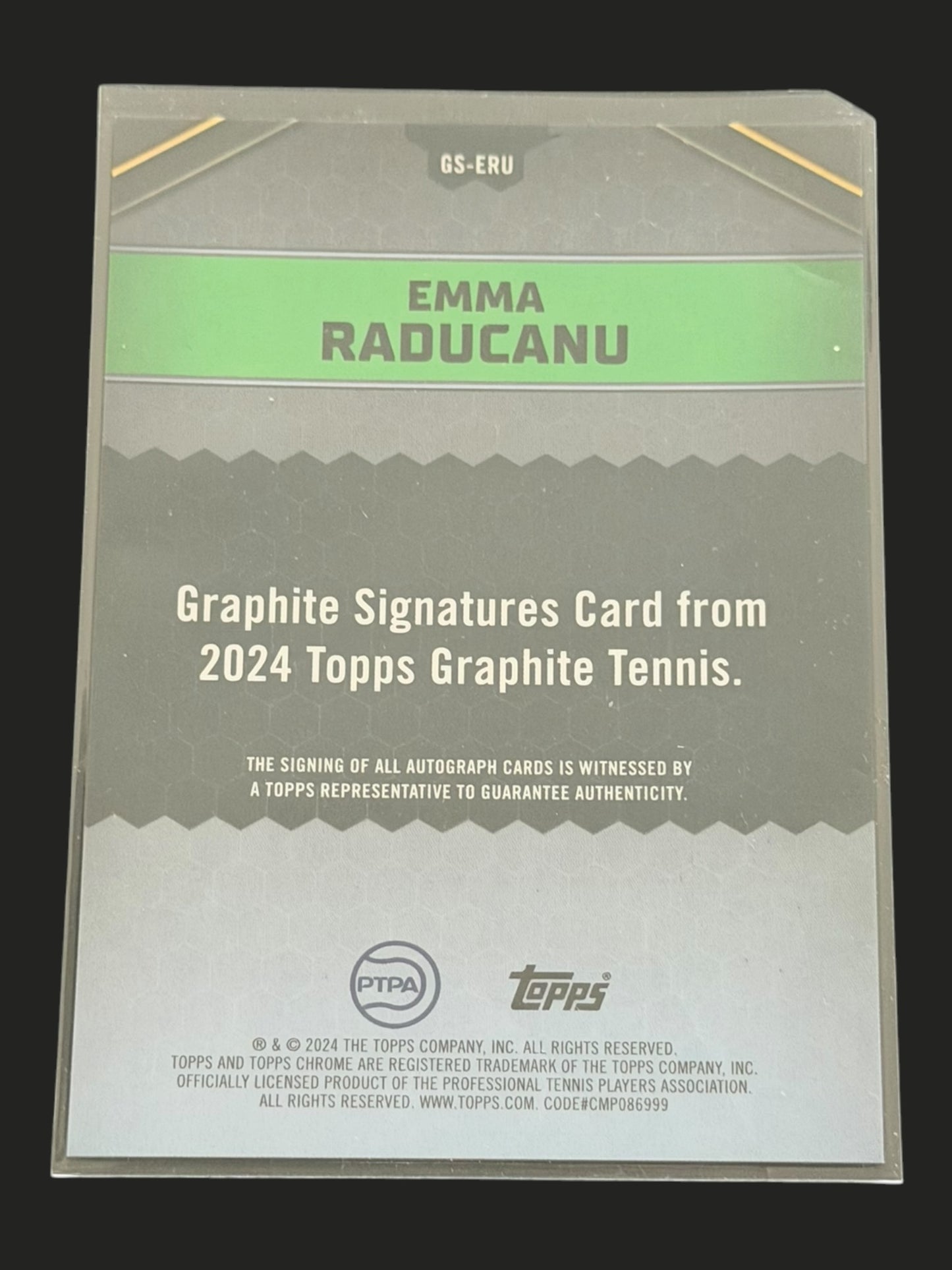 2024 Topps Graphite Autograph Emma Raducanu (B)