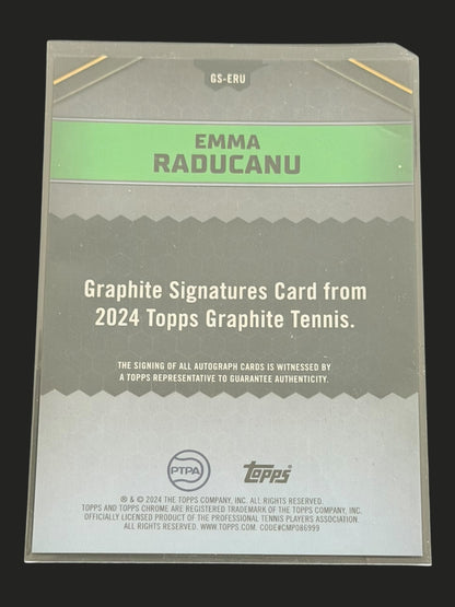 2024 Topps Graphite Autograph Emma Raducanu (B)
