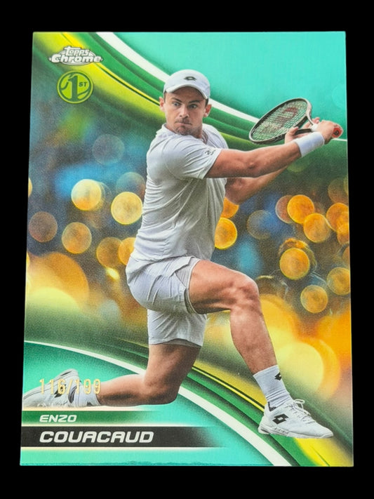2025 Topps Chrome Tennis Aqua Refractor 116/199 Enzo Couacaud