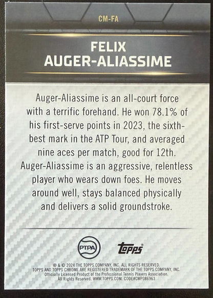 2024 Topps Graphite Tennis Court Masters Felix-Auger Aliassime