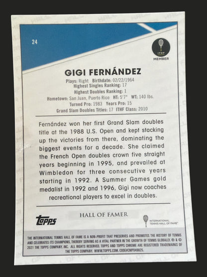 2021 Topps Chrome Tennis Gigi Fernández