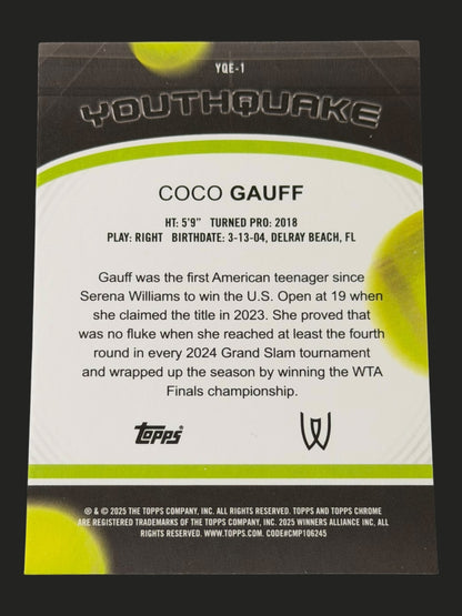 2025 Topps Chrome Youthquake Coco Gauff