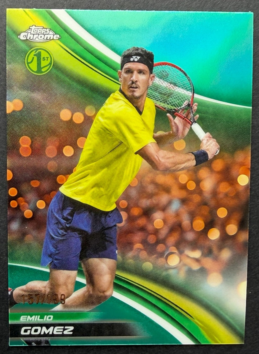 2025 Topps Chrome Tennis Aqua Refractor 157/199 Emilio Gomez