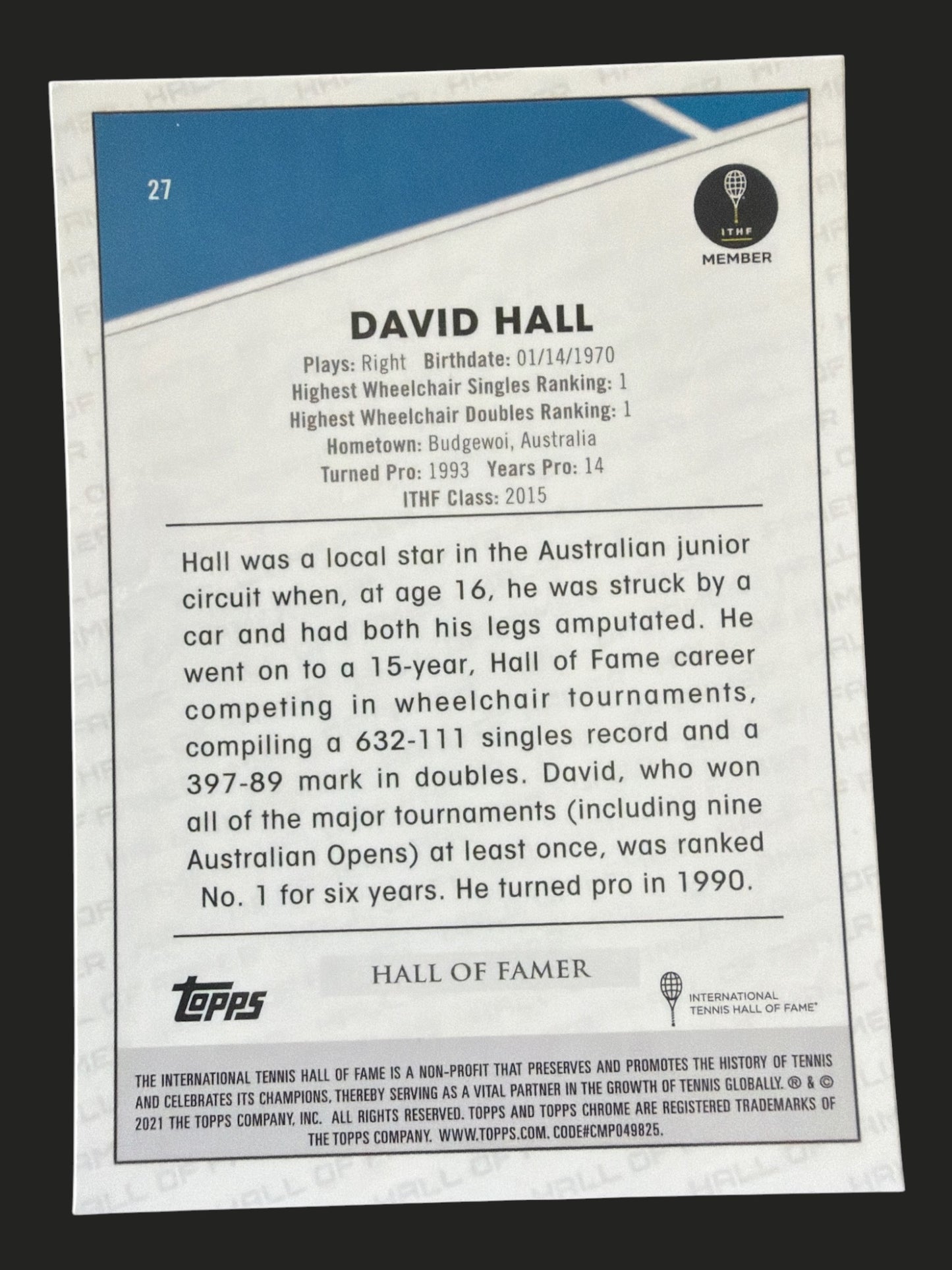 2021 Topps Chrome David Hall