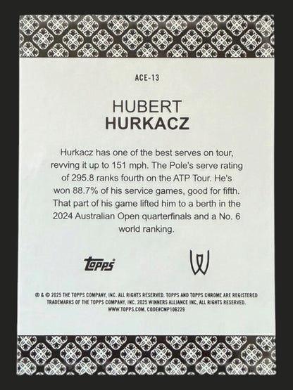 2025 Topps Chrome Tennis Aces Hubert Hurkacz