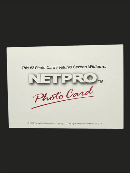 2003 Netpro Serena Williams — Photo Card tennis card