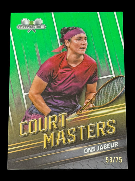 2024 Topps Graphite Tennis Court Masters Green Refractor 53/75 Ons Jabeur