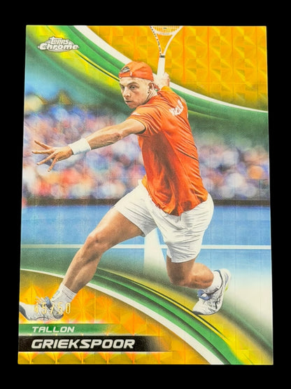 2025 Topps Chrome Tennis Gold Geometric Refractor 45/50 Tallon Greikspoor