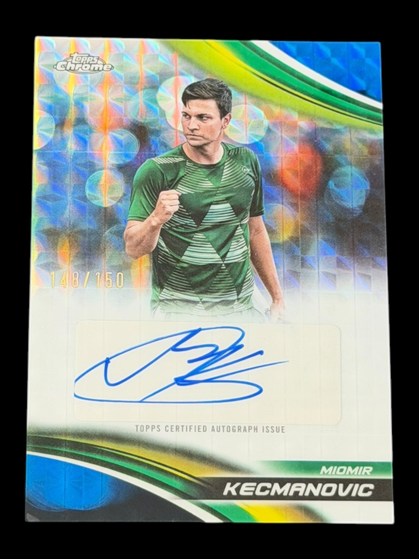 2025 Topps Chrome Blue Refractor 148/150 Autograph Miomir Kecmanovic