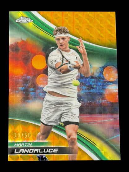 2025 Topps Chrome Tennis Gold Geometric Refractor 20/50 Martin Landaluce