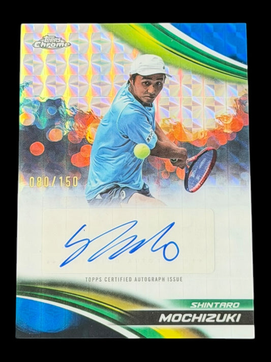 2025 Topps Chrome Blue Refractor 080/150 Autograph Shintaro Mochizuki