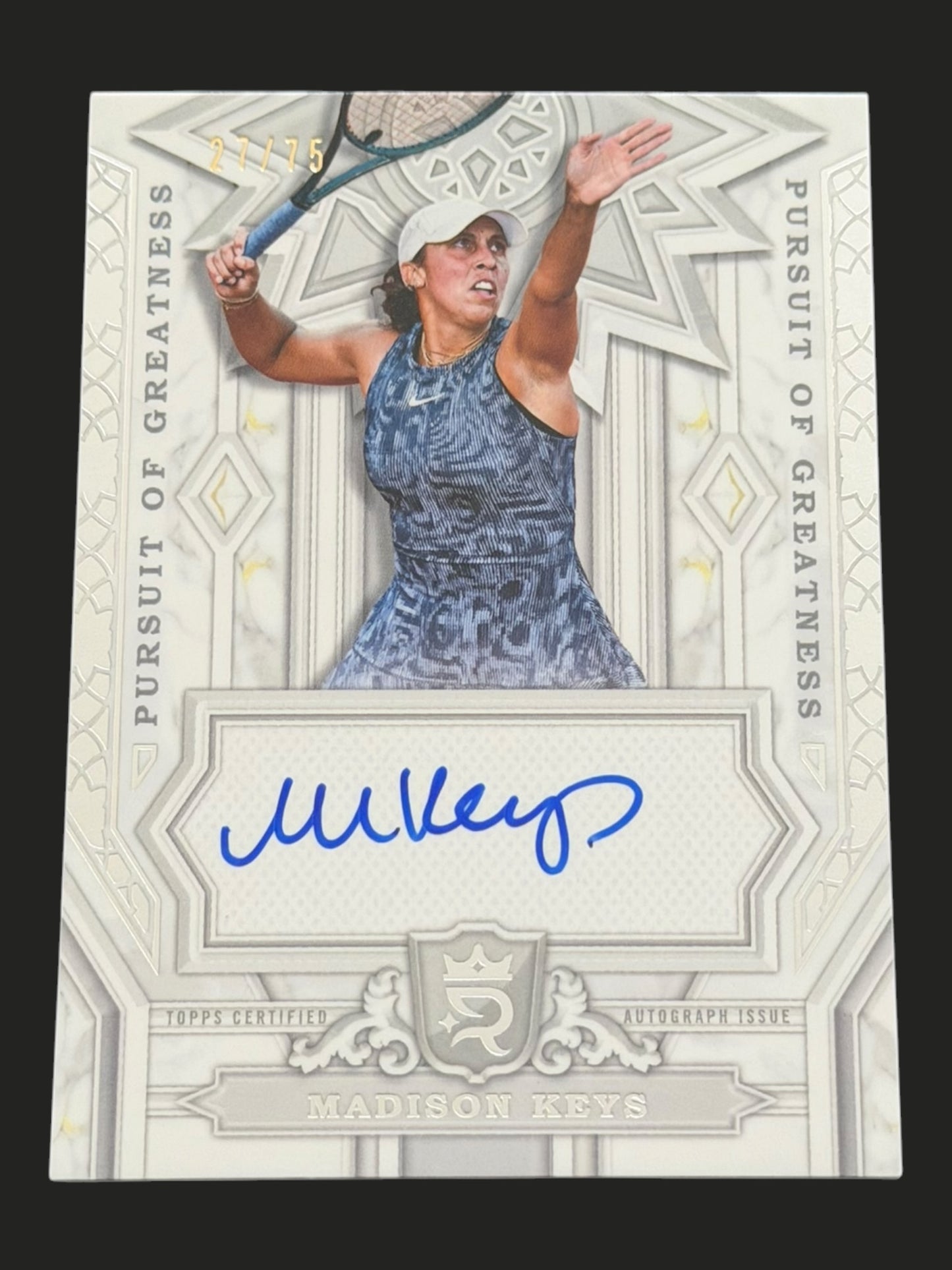 2024 Topps Royalty Madison Keys — Pursuit of Greatness Auto /75 tennis card