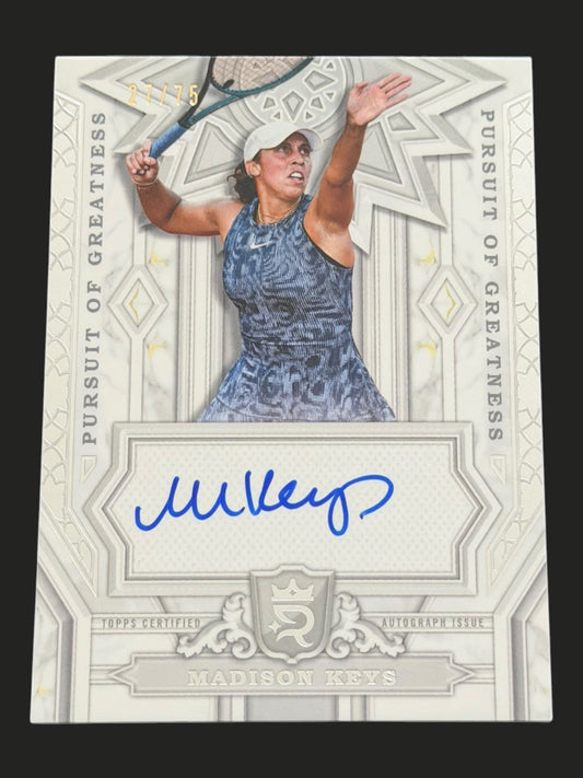 2024 Topps Royalty Pursuit of Greatness Autograph 27/75 Madison Keys