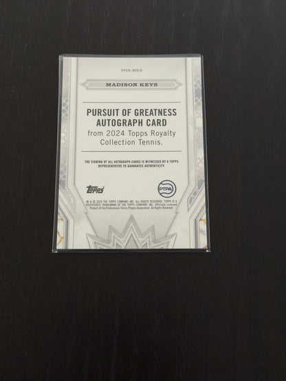 2024 Topps Royalty Madison Keys — Pursuit of Greatness Auto /75 tennis card