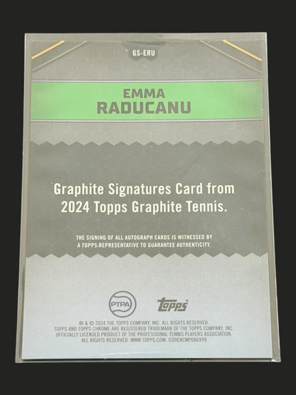 2024 Topps Graphite Autograph Emma Raducanu