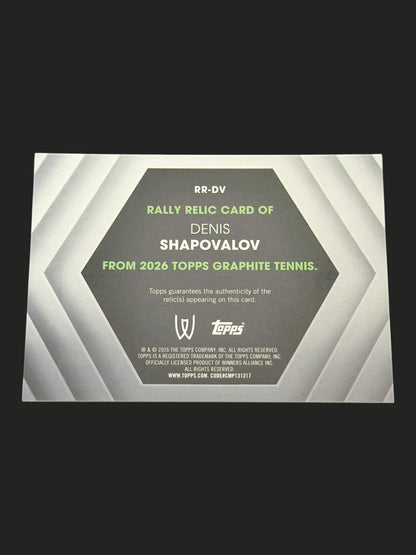 2026 Topps Graphite Rally Relic Denis Shapovalov