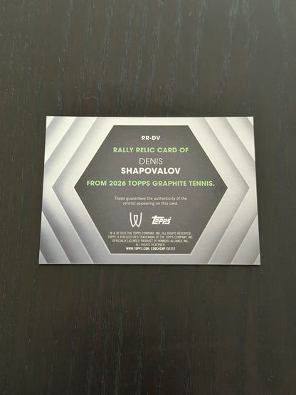 2026 Topps Graphite Rally Relic Denis Shapovalov