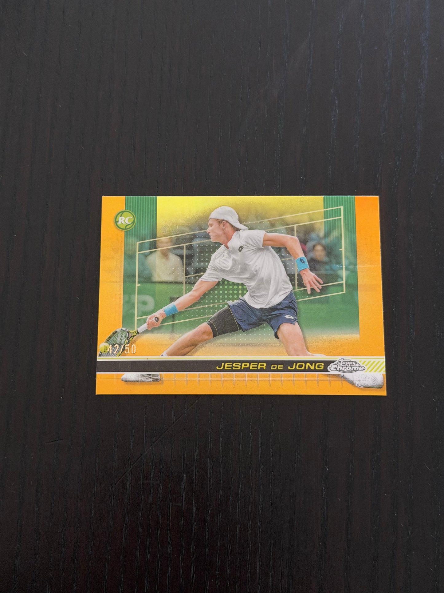 2024 Topps Chrome Tennis Gold Refractor 42/50 Jesper de Jong