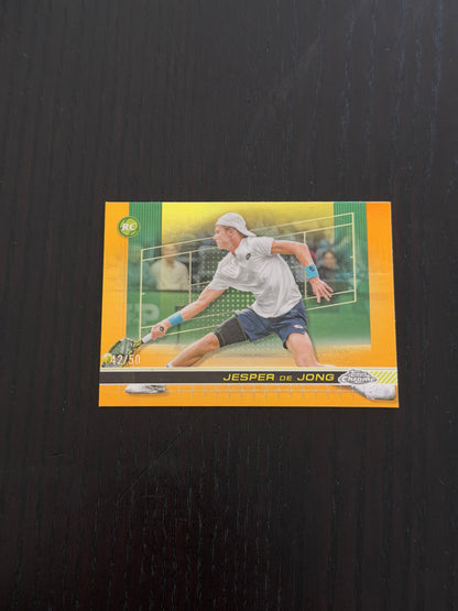 2024 Topps Chrome Tennis Gold Refractor 42/50 Jesper de Jong