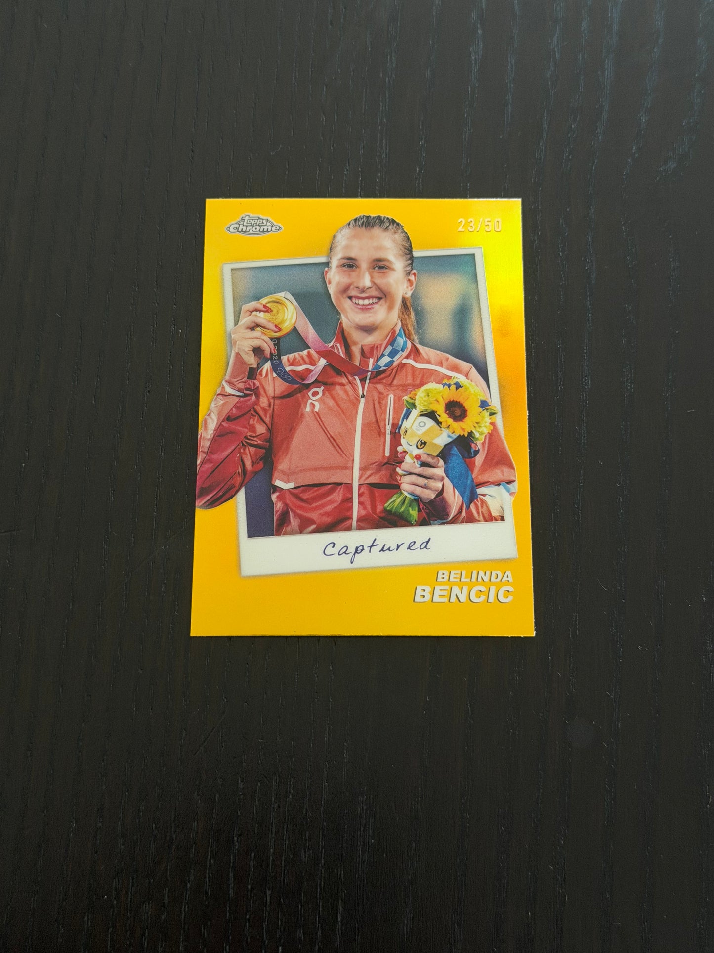 2024 Topps Chrome Tennis Gold Captured 23/50 Belinda Bencic