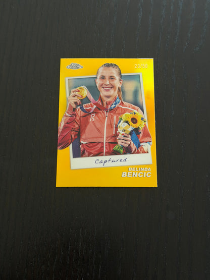 2024 Topps Chrome Tennis Gold Captured 23/50 Belinda Bencic