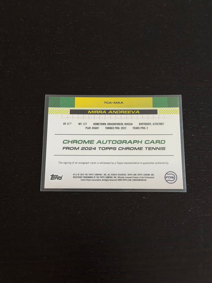 2024 Topps Chrome Autograph Mirra Andreeva