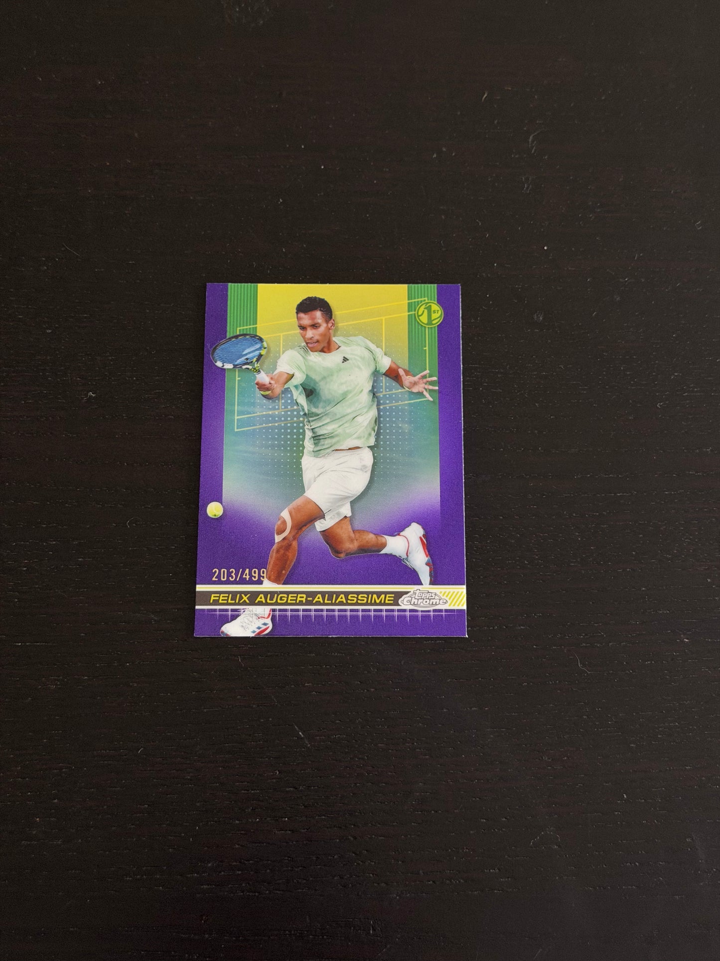2024 Topps Chrome Tennis Purple Refractor 203/499 Felix Auger-Aliassime