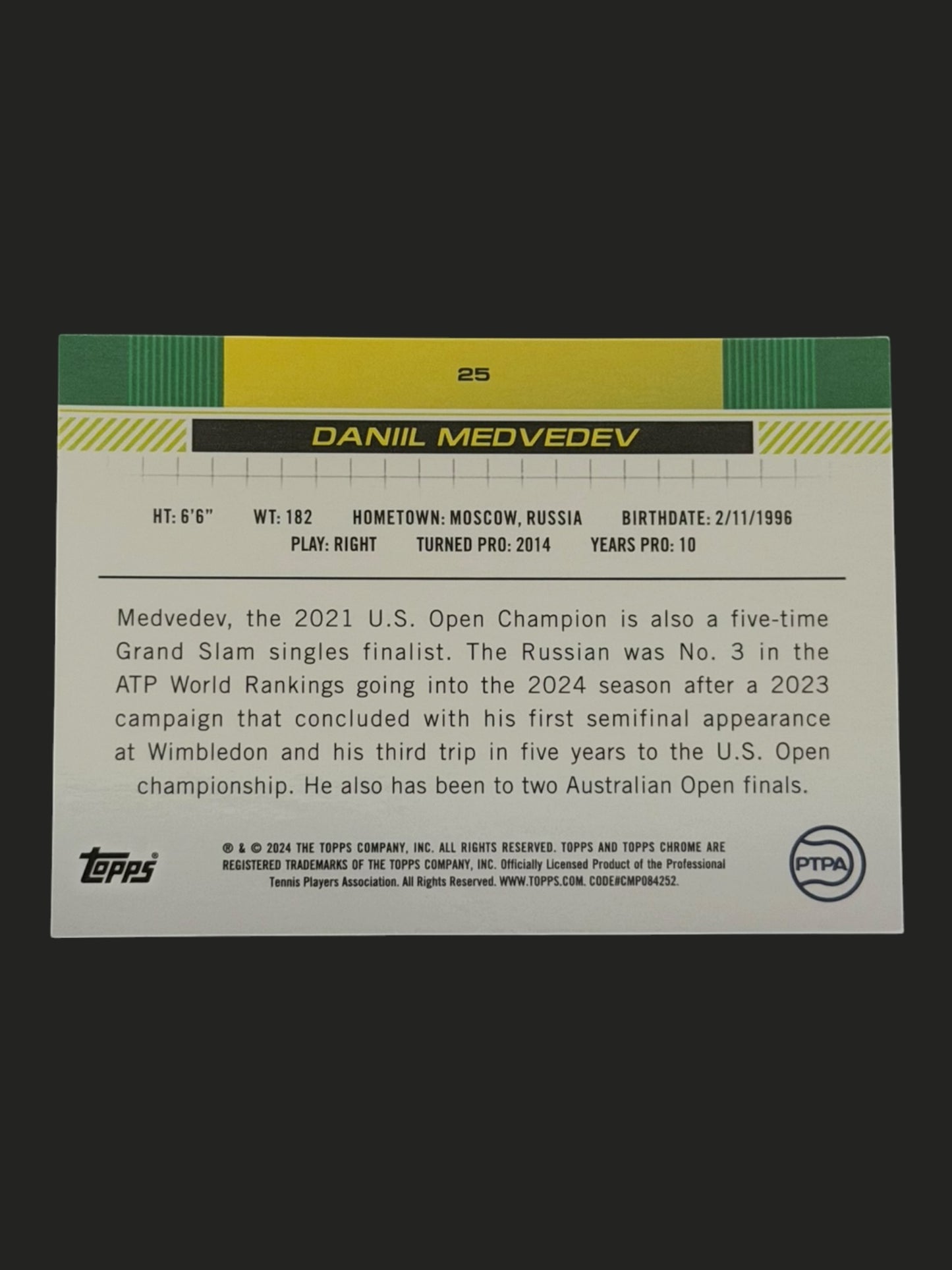 2024 Topps Chrome Daniil Medvedev
