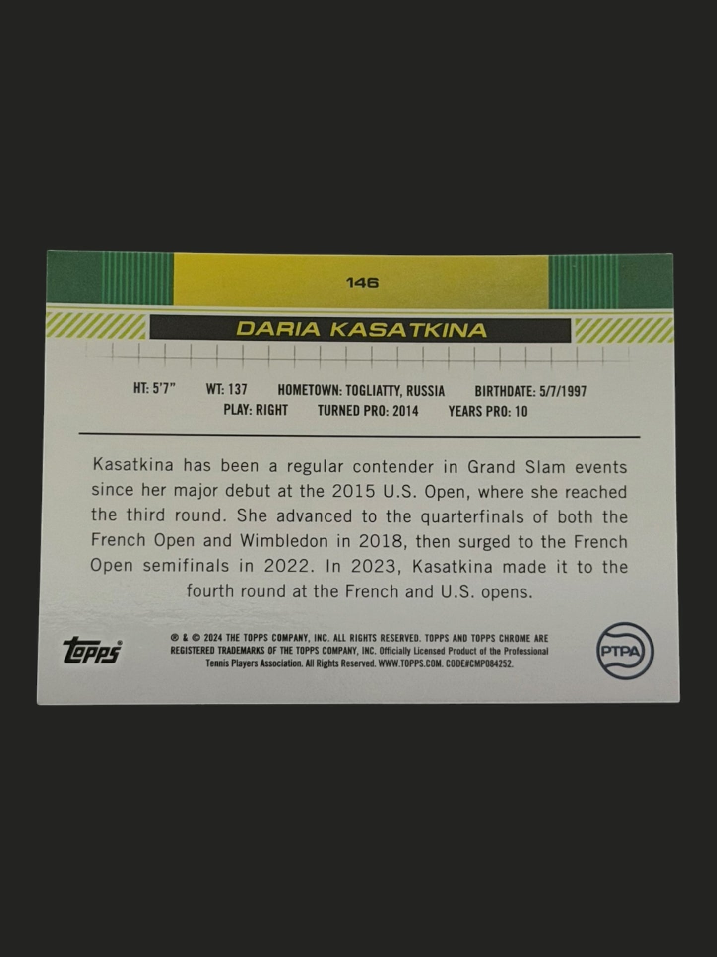 2024 Topps Chrome Daria Kasatkina
