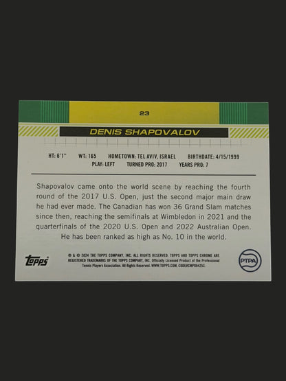 2024 Topps Chrome Denis Shapovalov