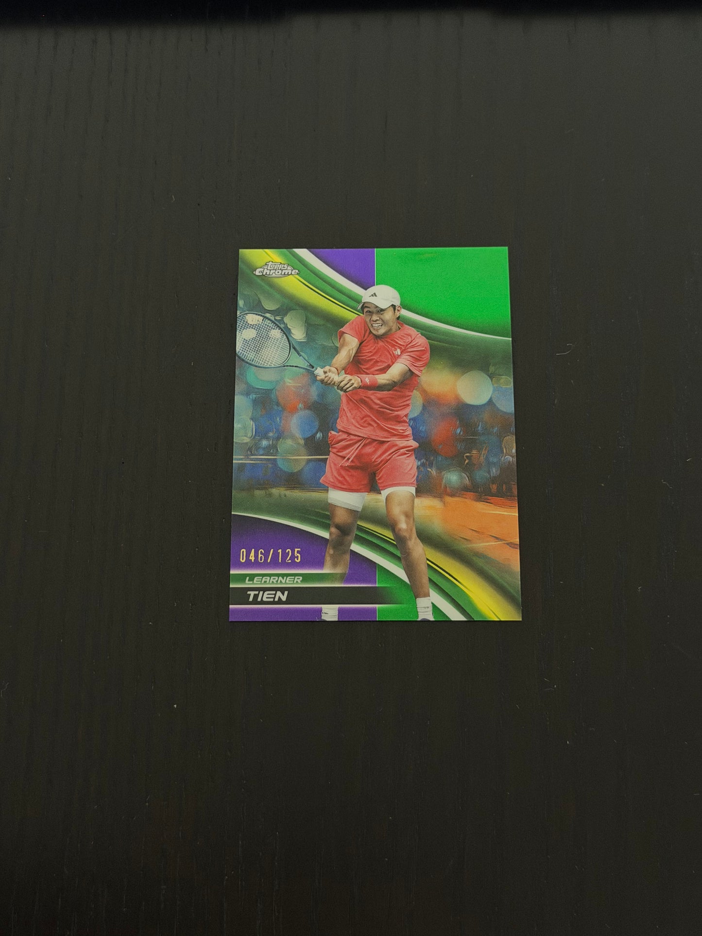 2025 Topps Chrome Tennis Purple Green Refractor 046/125 Learner Tien