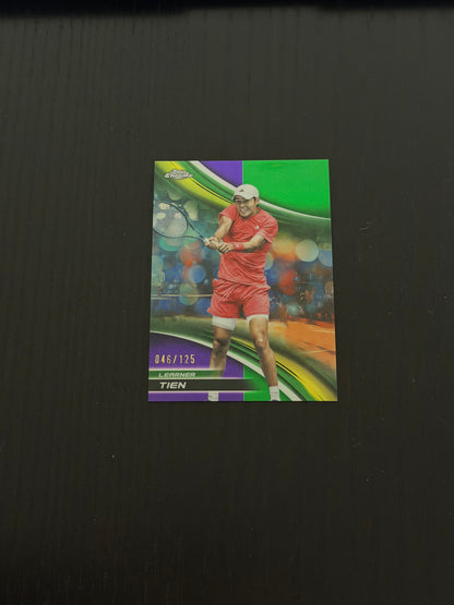 2025 Topps Chrome Tennis Purple Green Refractor 046/125 Learner Tien