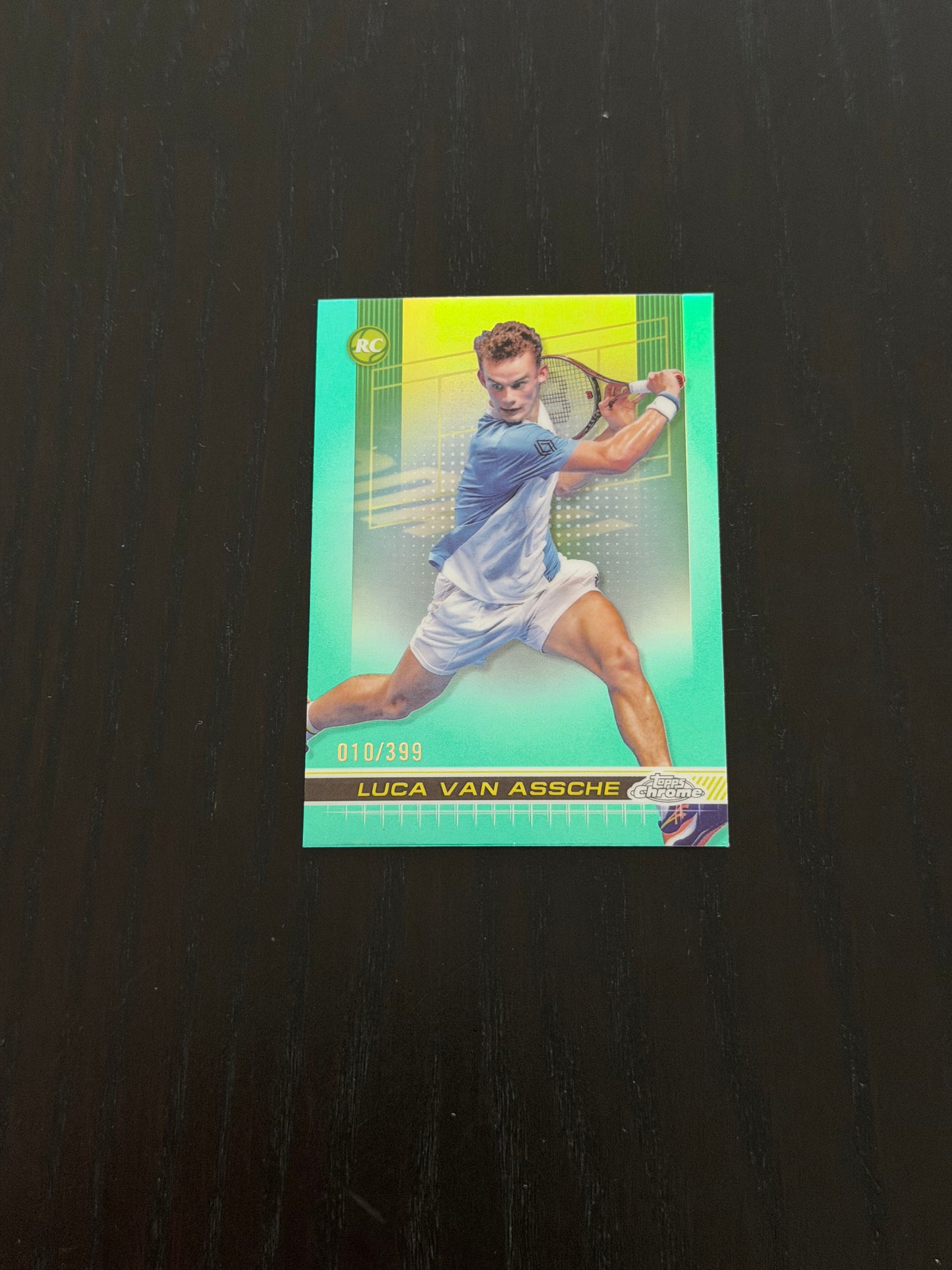 2024 Topps Chrome Tennis Aqua Refractor 010/399 Luca Van Assche