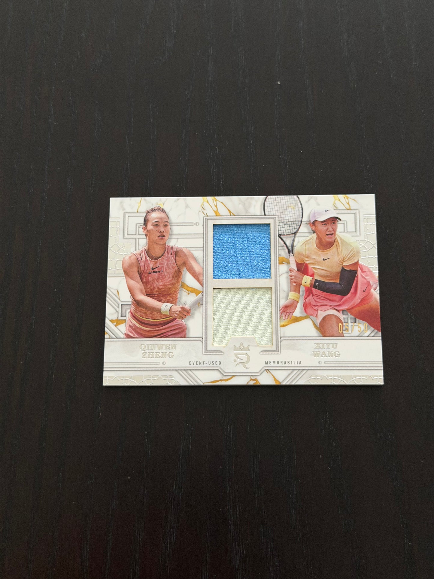 2024 Topps Royalty Prodigious Pairings 05/50 Qinwen Zheng & Xiyu Wang