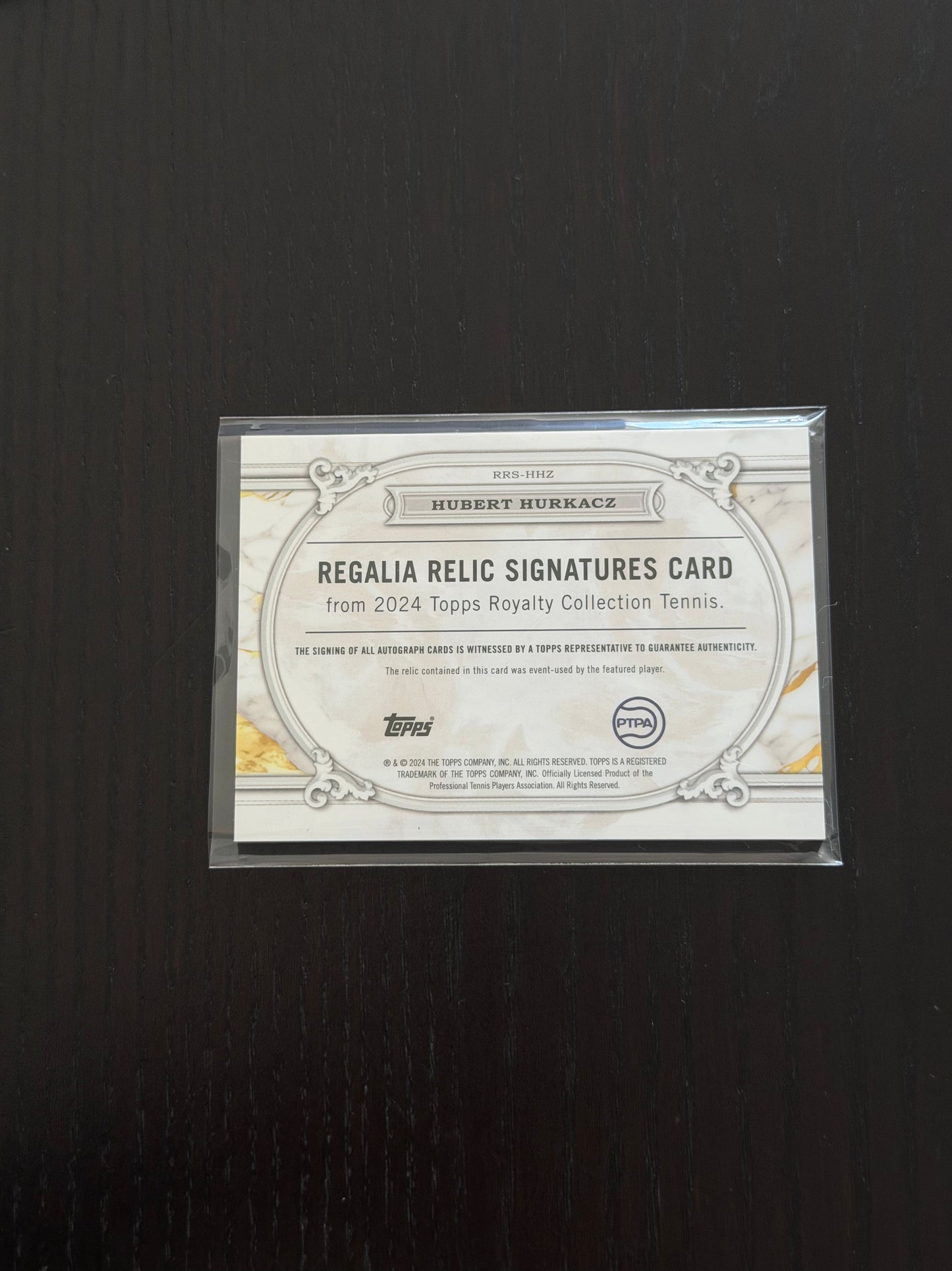 2024 Topps Royalty Regalia Relics Signatures 08/75 Hubert Hurkacz