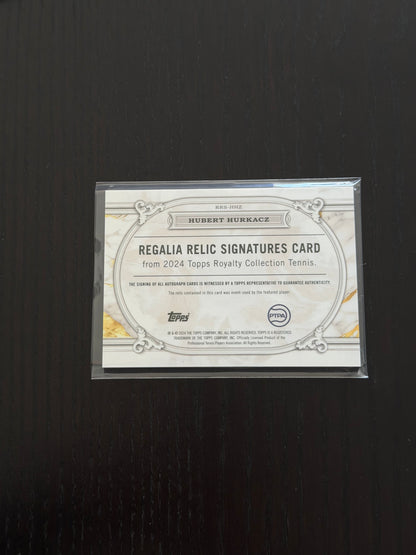 2024 Topps Royalty Regalia Relics Signatures 08/75 Hubert Hurkacz
