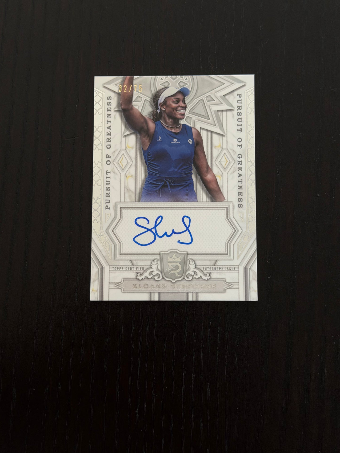 2024 Topps Royalty Pursuit of Greatness Autograph 32/75 Sloane Stephens