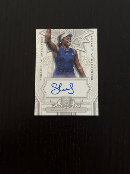 2024 Topps Royalty Pursuit of Greatness Autograph 32/75 Sloane Stephens