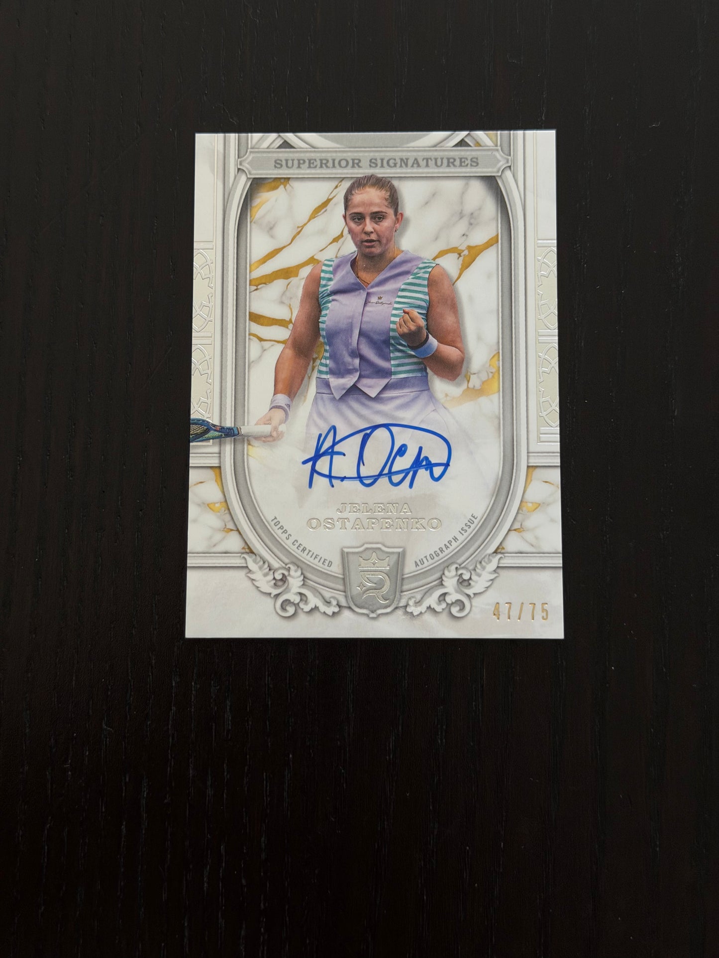 2024 Topps Royalty Superior Signatures 47/75 Jelena Ostapenko