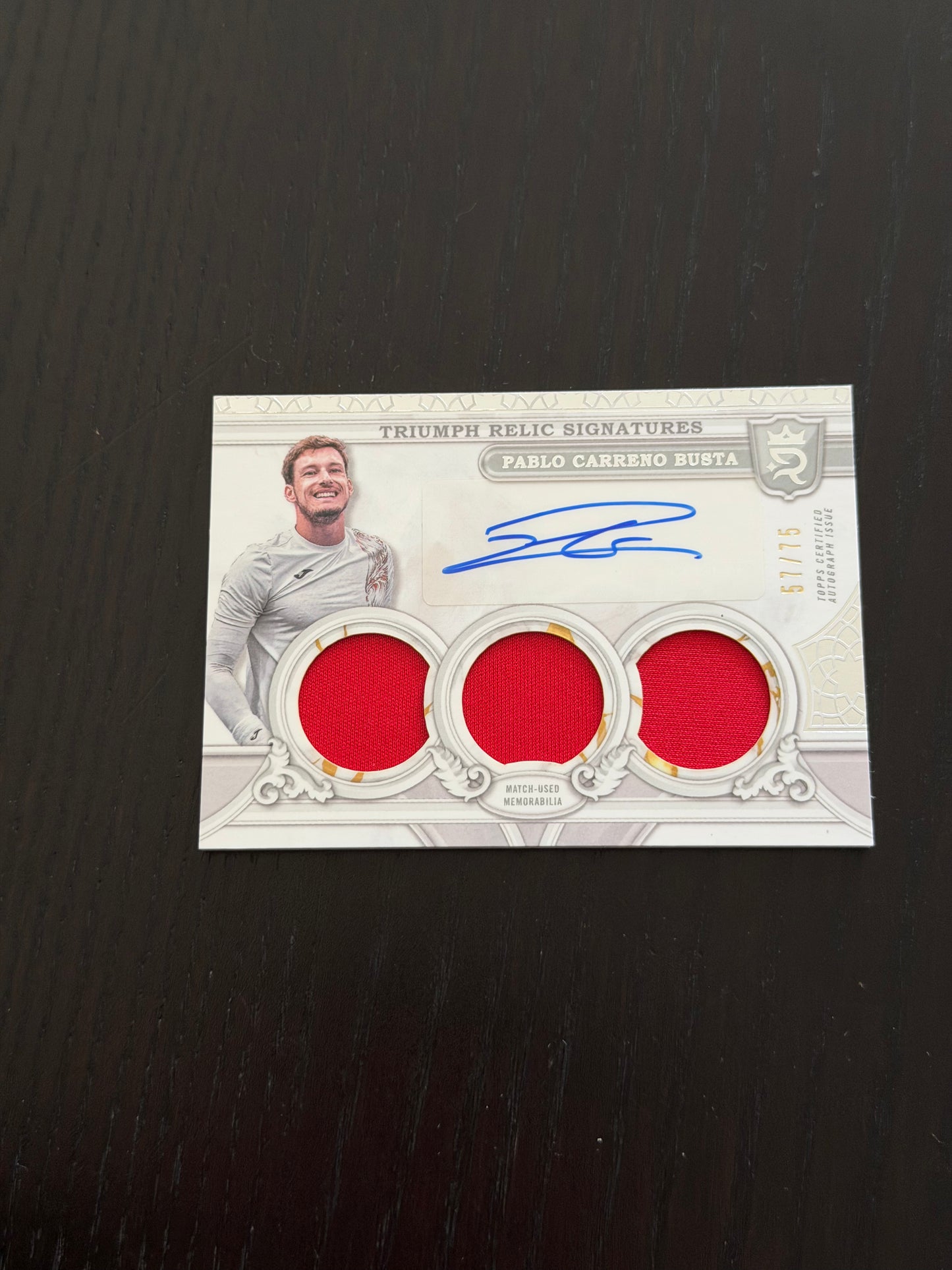 2024 Topps Royalty Triumph Relic Signatures 57/75 Pablo Carreno Busta
