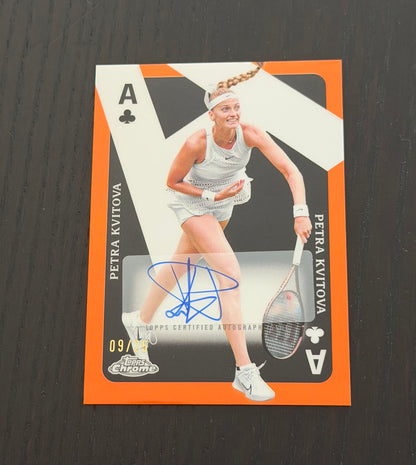 2025 Topps Chrome Orange Aces Auto 09/25 Petra Kvitova