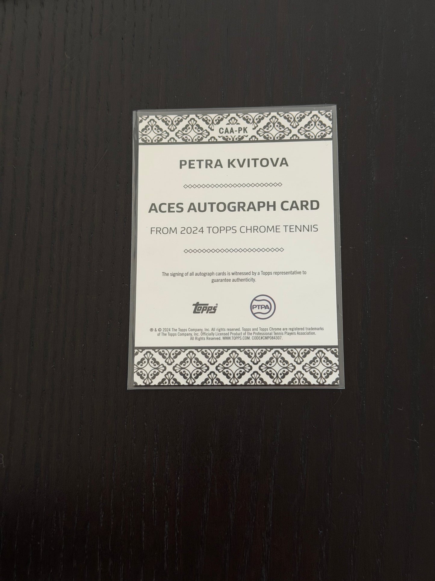 2025 Topps Chrome Orange Aces Auto 09/25 Petra Kvitova