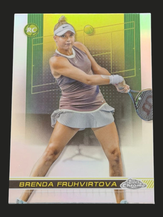 2024 Topps Chrome Brenda Fruhvirtova — Refractor tennis card