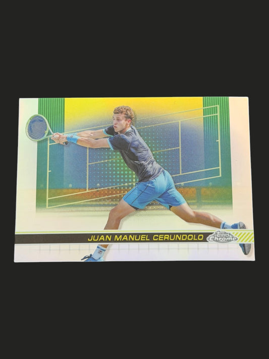 2024 Topps Chrome Juan Manuel Cerundolo — Refractor tennis card