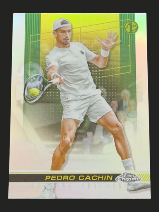 2024 Topps Chrome Pedro Cachin — Refractor tennis card