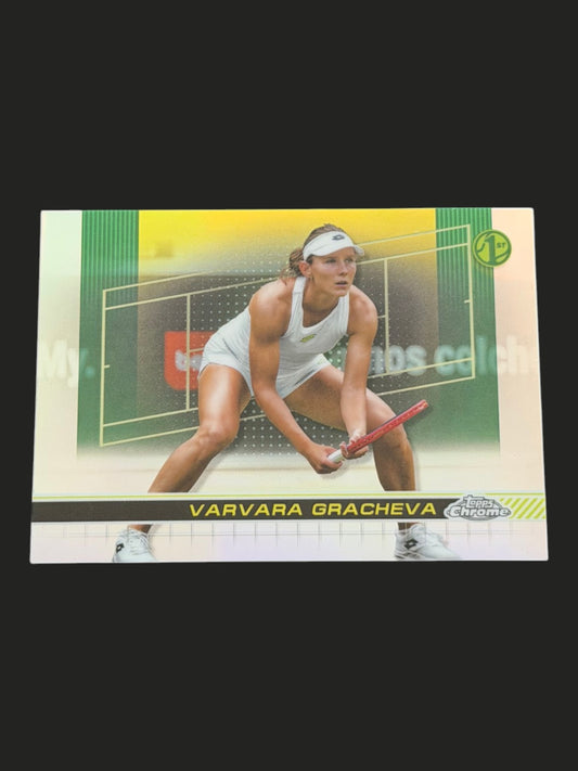 2024 Topps Chrome Varvara Gracheva — Refractor tennis card