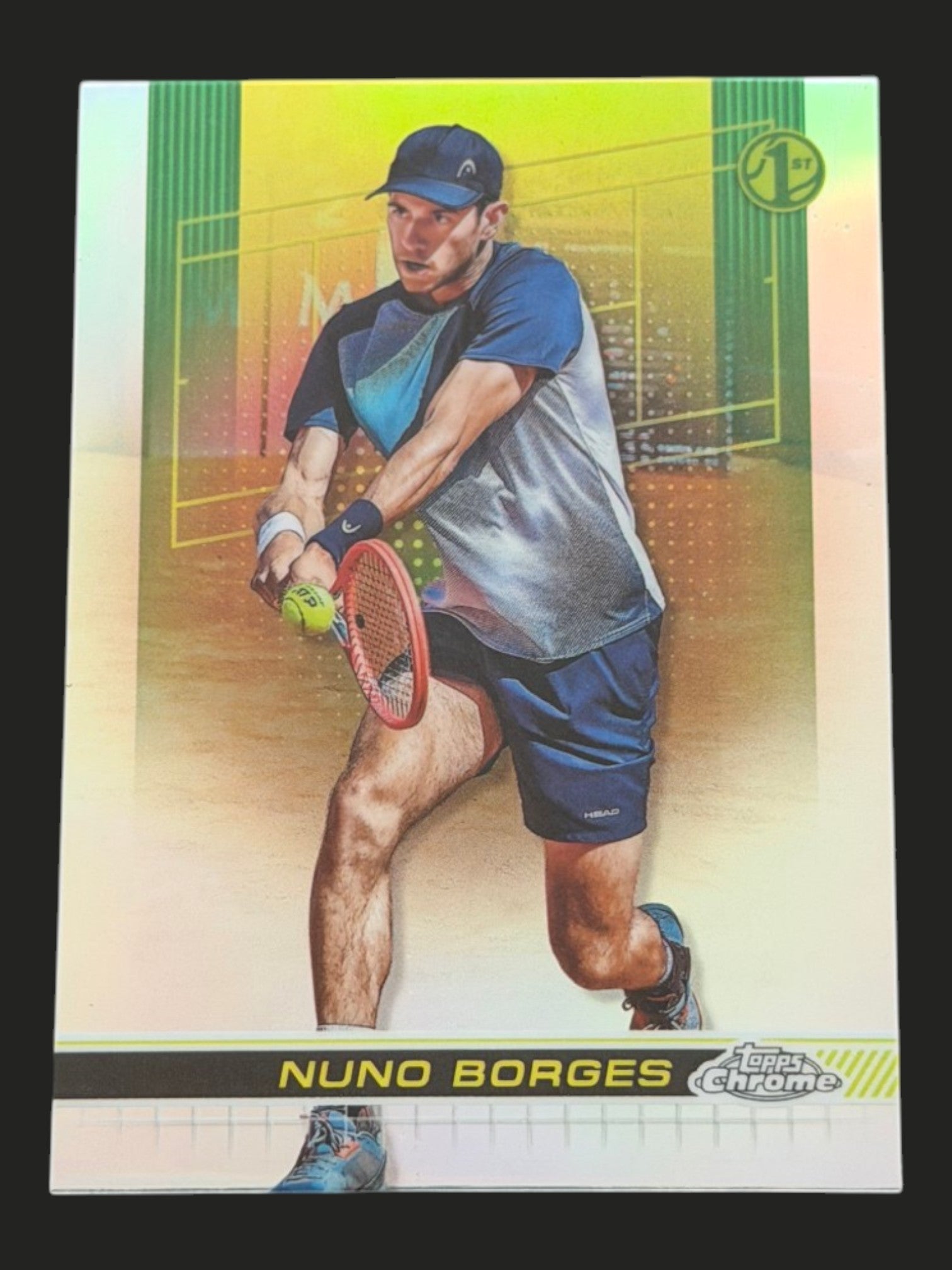 2024 Topps Chrome Nuno Borges — Refractor tennis card