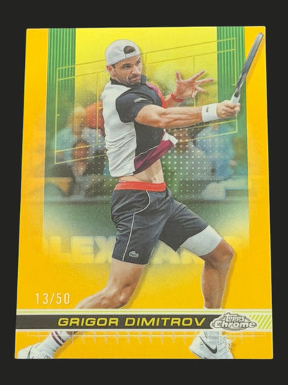 2024 Topps Chrome Tennis Gold Refractor 13/50 Grigor Dimitrov